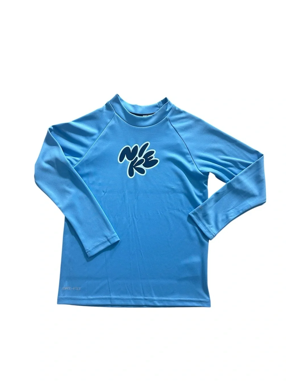 Nike Boys Size 6 NWT 2-Piece Swim Set Rash Guard Shirt & Swim Trunks Blue